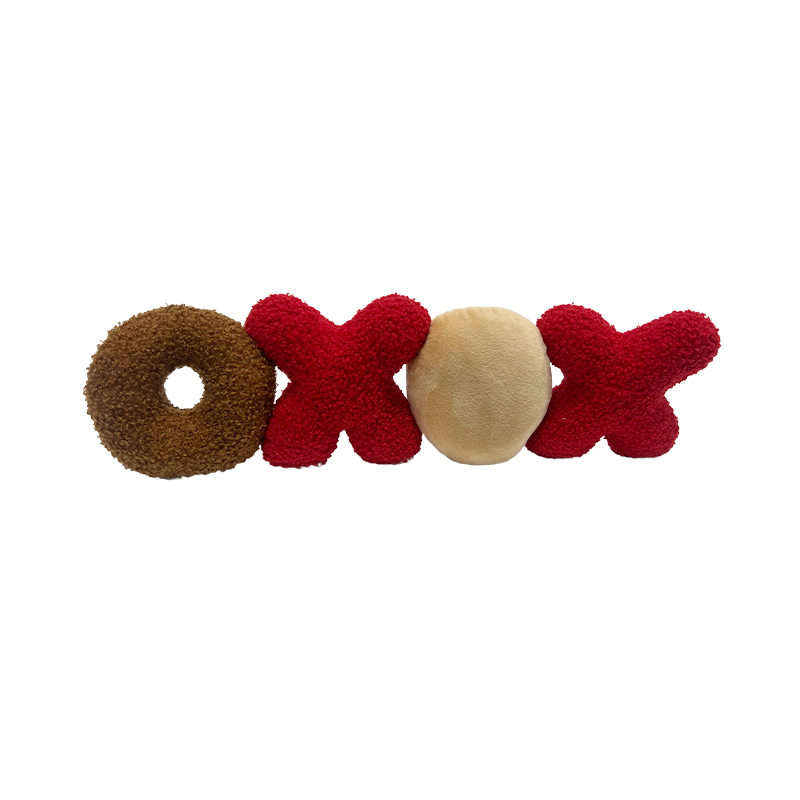 Plush Cookie Man And Letter Patchwork Ornaments XOXO