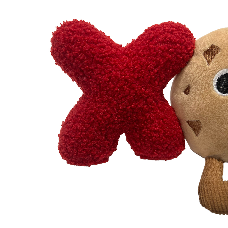 Plush Cookie Man And Letter Patchwork Ornaments XOXO