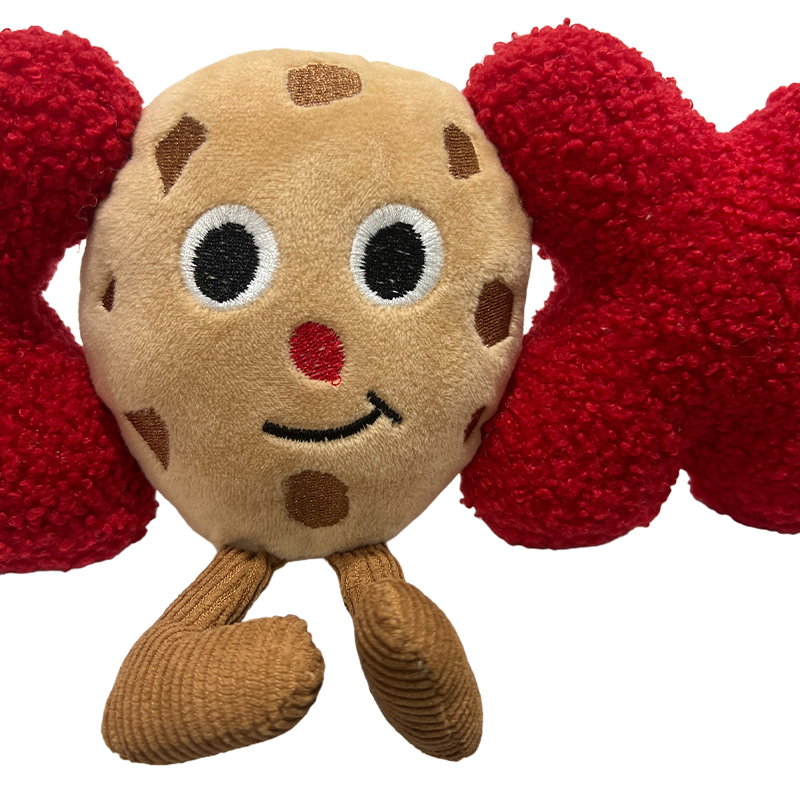 Plush Cookie Man And Letter Patchwork Ornaments XOXO