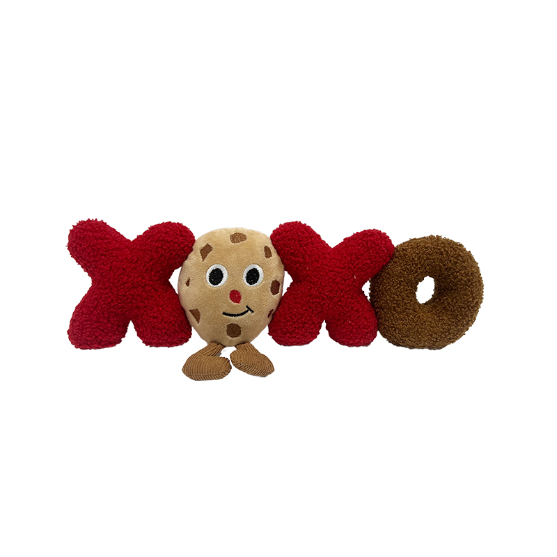 Plush Cookie Man And Letter Patchwork Ornaments XOXO